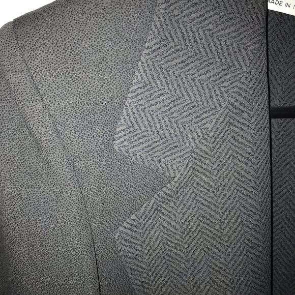 VTG Gianfranco Ferre dei Mattioli Brown Black herringbone + pebbled Blazer sz 2 - Picture 10 of 10